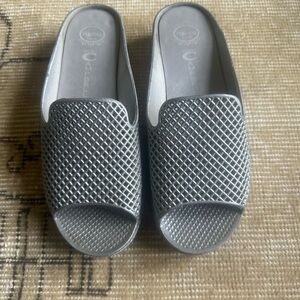 Gray Slide Sandals